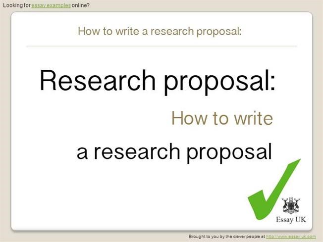 How to write a thesis proposal
