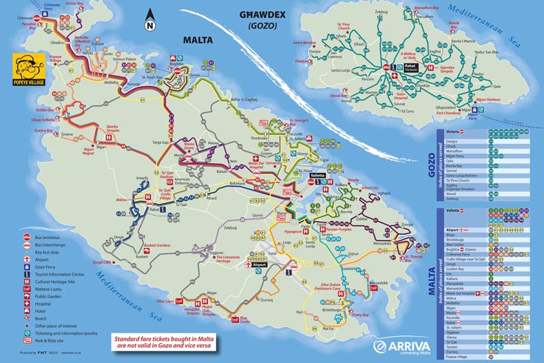 راهنمای کامل سفر به کشور مالت (قسمت اول) نقشه مالت
