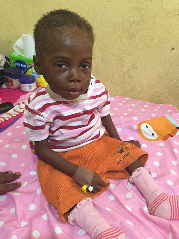 نجات کودک دو ساله نیجریه‌ای توسط بانوی نیکوکار دانمارکی