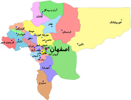 نقشه اصفهان 