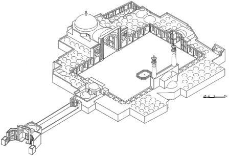 پرسپکتیو و نمای سه بعدی از مسجد جامع قزوین 