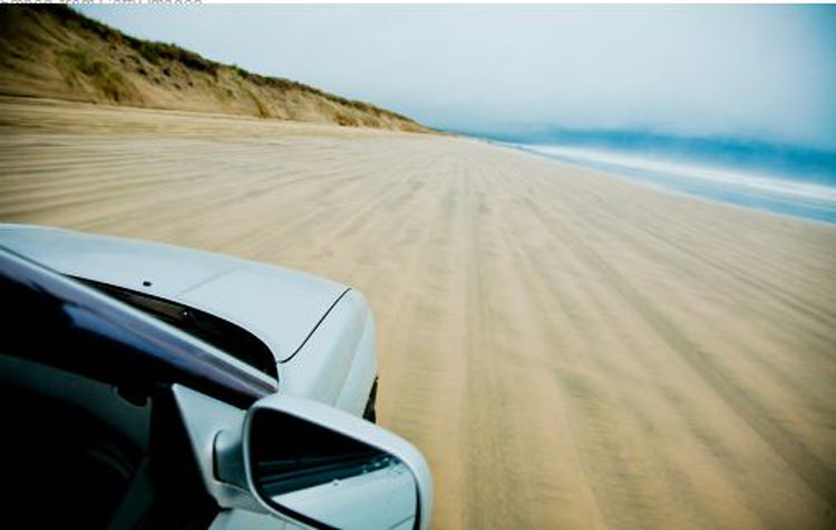 رانندگی در ساحل