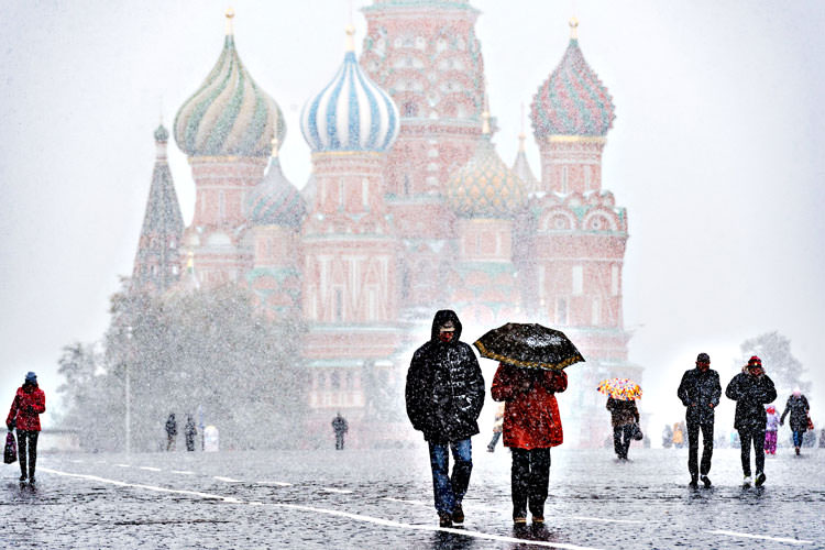 برف در مسکو