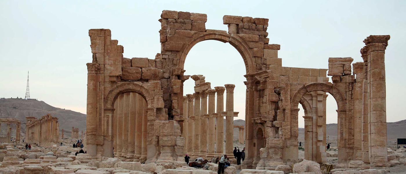 تخریب طاق پیروزی شهر باستانی پالمیرا توسط داعش
