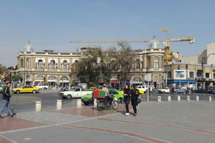 تجاوز برجهای تجاری به حریم بصری میدان ۸ گنبد حسن آباد