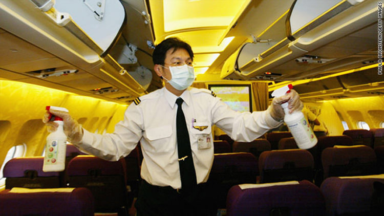 بیماری در هواپیما