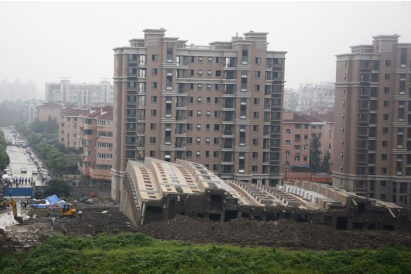 ریزش چند ساختمان در چین؛ ۲۲ کشته