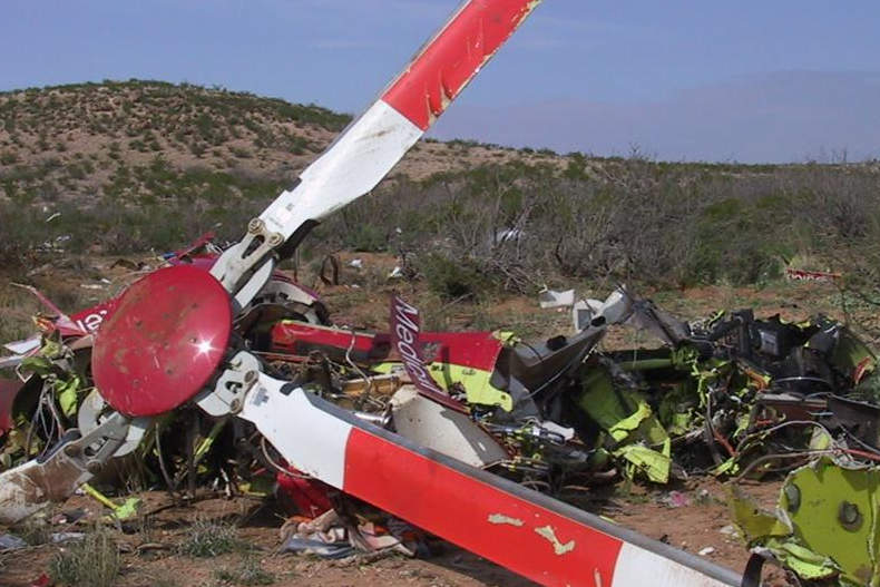 در پی سقوط یک فروند بالگرد اورژانس در آمریکا ۴ نفر کشته شدند