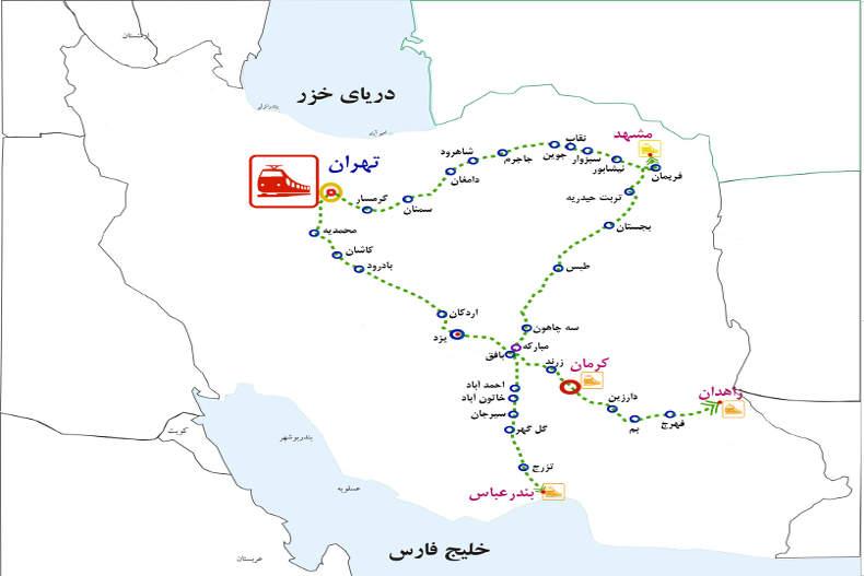 مراحل نهایی برقی کردن مسیر ریلی تهران - مشهد 