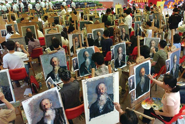 روستای دافن: مرکز کپی نقاشی‌های مشهور در چین
