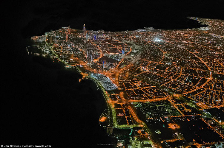 عکس ماهواره ای از ایران در شب