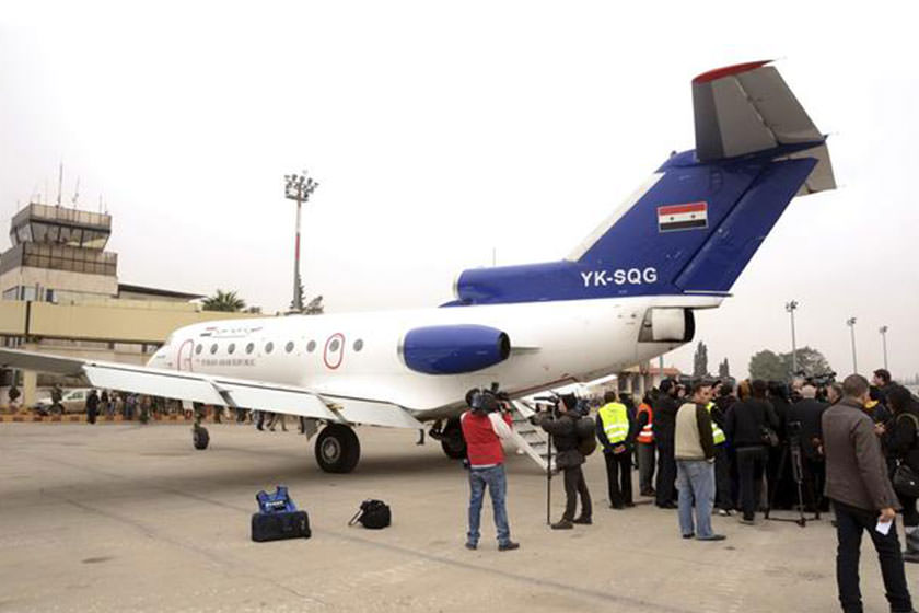 فرود اولین هواپیمای مسافربری در فرودگاه بین المللی حلب پس از ۴ سال