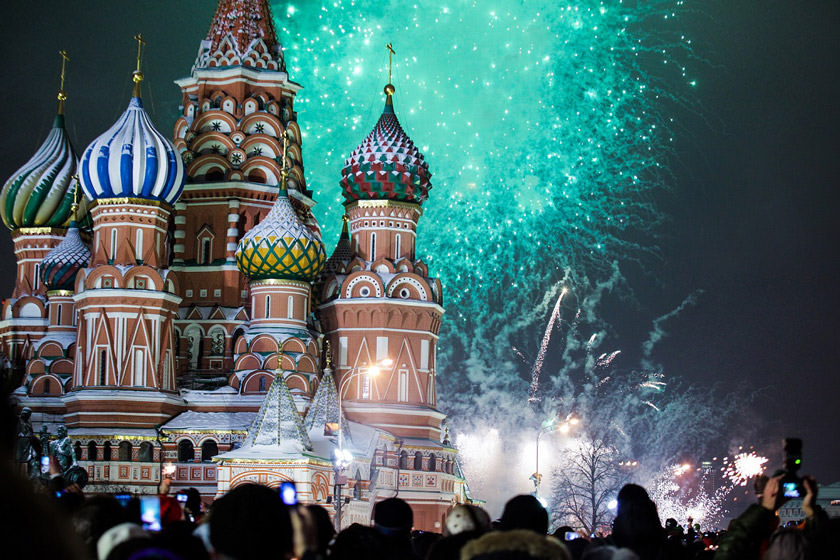 تور مجازی: سال نو میلادی در مسکو چگونه گذشت؟
