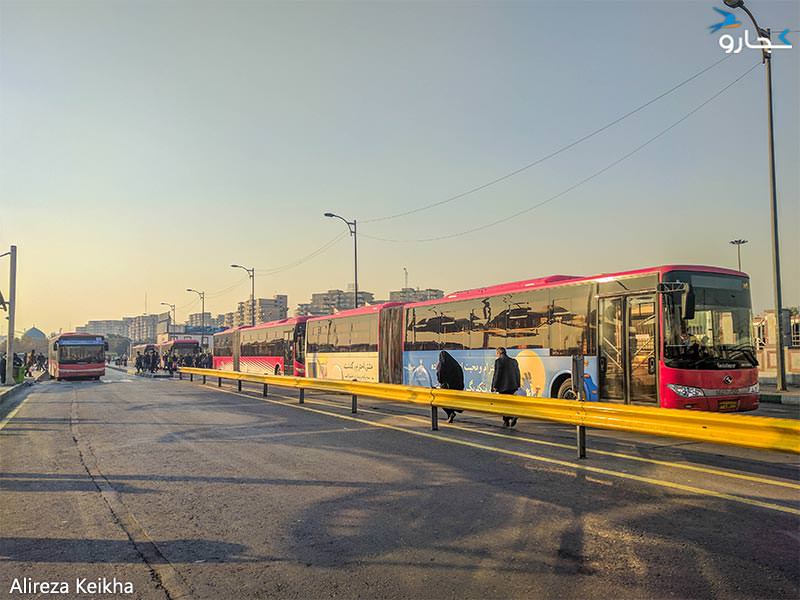 مسیر اتوبوس لاله جوانمرد حمل و نقل عمومـی درون تهران؛ BRT - کجارو mimplus.ir