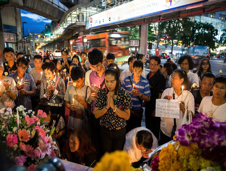 مردم تایلند پس از بمب گذاری