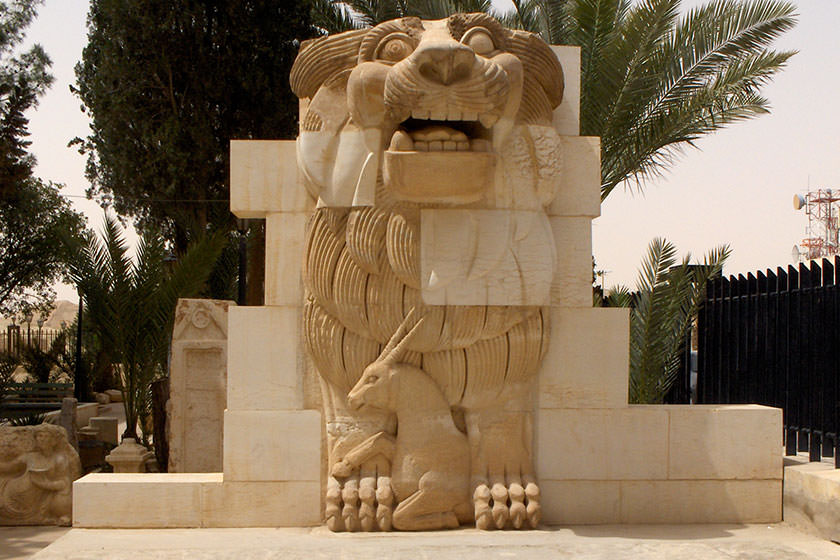 مجسمه ۲ هزار ساله پالمیرا در دمشق به نمایش گذاشته شد