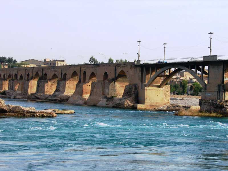 رودخانه دز  و پل قدیم دزفول