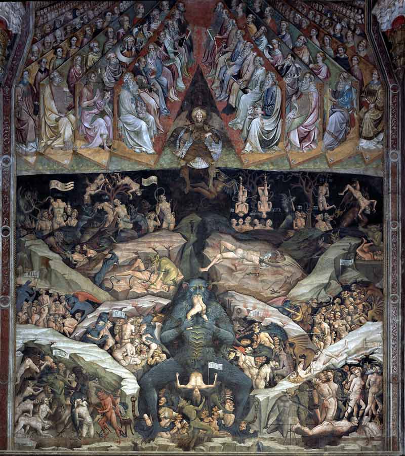 نقاشی جهنم کلیسای بزرگ بولونیا