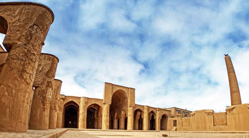 تصویر پانوراما از مسجد جامع دامغان