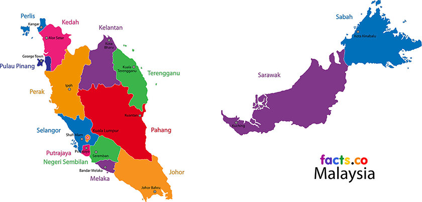 نقشه مالزی