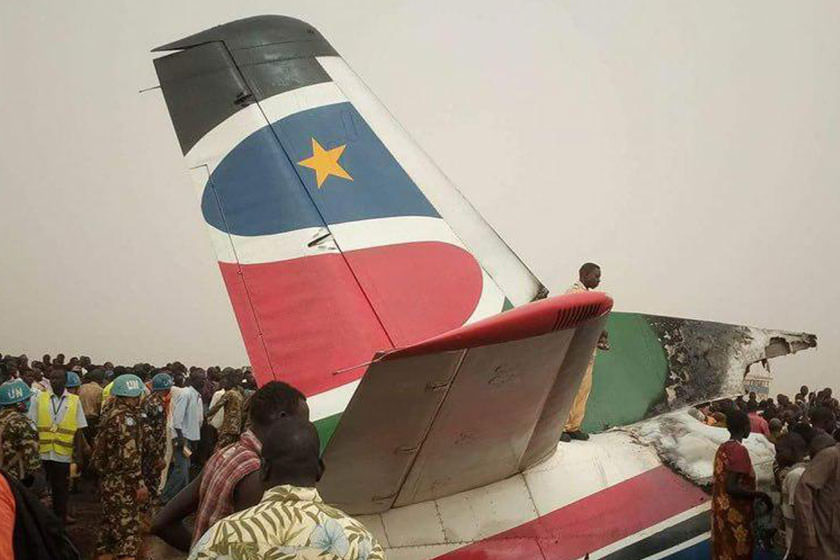 هواپیمای مسافربری در سودان جنوبی سقوط کرد