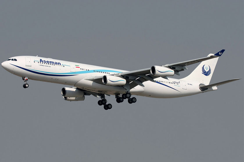لغو پرواز تهران به بندرعباس شرکت هواپیمایی آسمان
