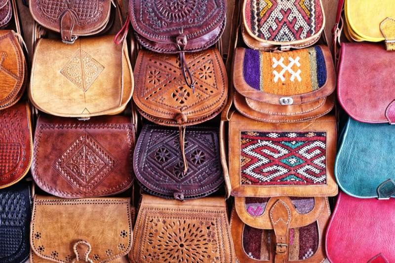 کیف های زنانه چرمی از سوغات کازابلانکا