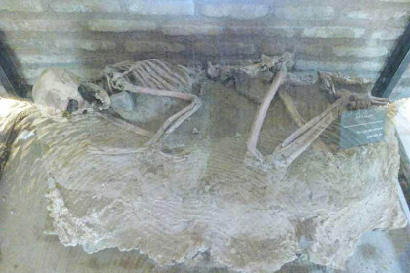 نمایش اسکلت ۵ هزار ساله در موزه باستان شناسی نیشابور