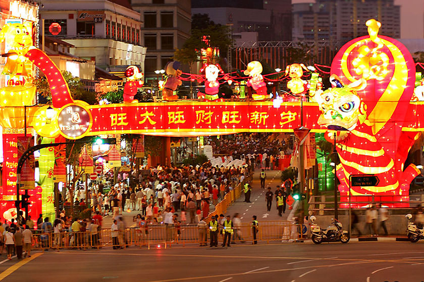 جشن سال نوی چینی ۲۰۱۹ سنگاپور در محله چینی ها برگزار می‌شود