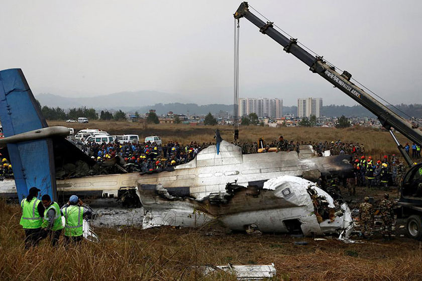 سقوط هواپیما در پایتخت نپال