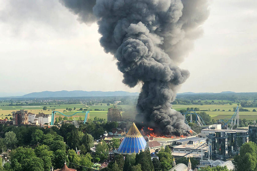 آتش سوزی در پارک اروپا آلمان حادثه آفرید
