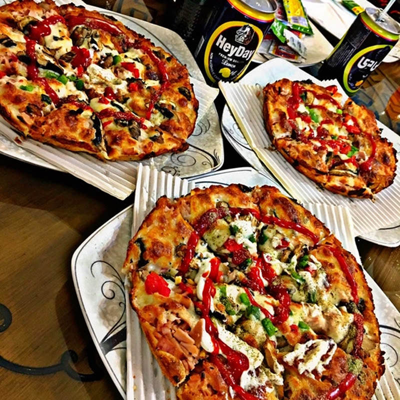 Tims pizza. Pizza time.