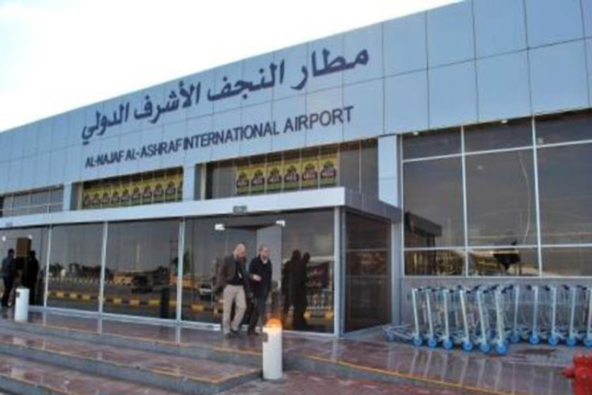 تمامی پروازهای امروز فرودگاه نجف به فرودگاه بین‌المللی بغداد منتقل شد