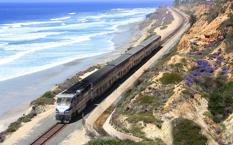 تصویر هوایی از قطار کالیفرنیا