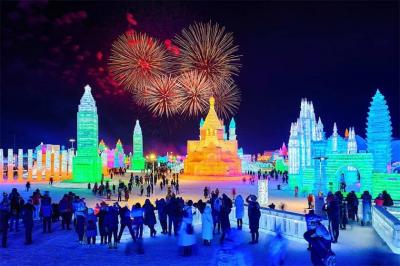 هاربین، بزرگترین فستیوال برف و یخ در چین آغاز شد