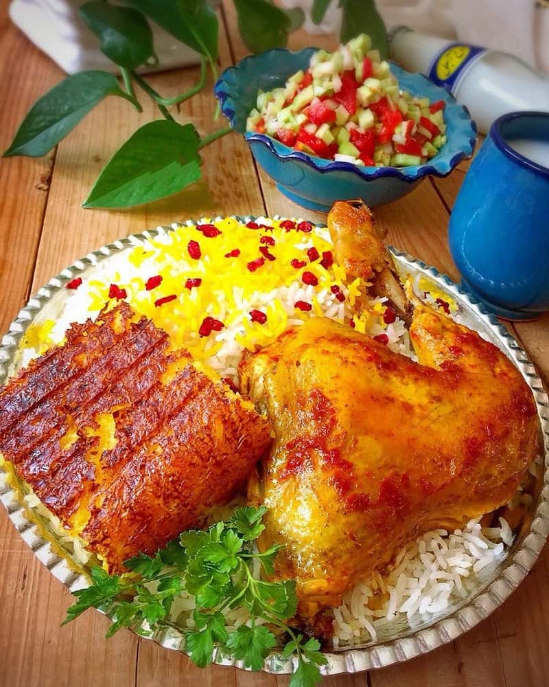 The taste of barberry rice with chicken