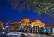 نمای مسجد کبود تبریز در شب