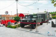 رستوران به شکل ماشین نظامی در فودکورت خودرویی
