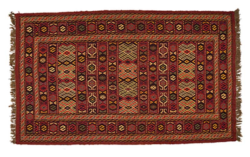 Hand-woven kilim without lint