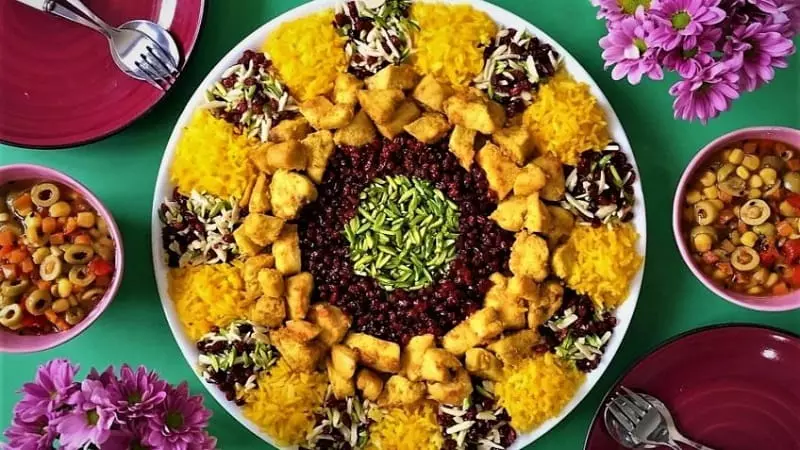 Tips for serving barberry rice with chicken