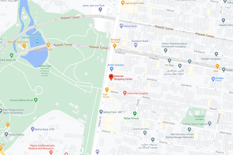 نقشه بازارچه صفویه تهران