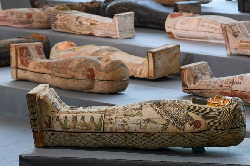 کشف تابوت ها و مجسمه های باستانی در مصر با قدمت بیش از ۲۵۰۰ سال