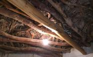 سقف چوبی خانه های روستای نایبند