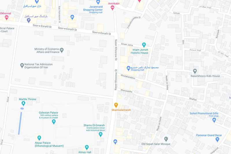 نقشه خیابان ناصرخسرو 