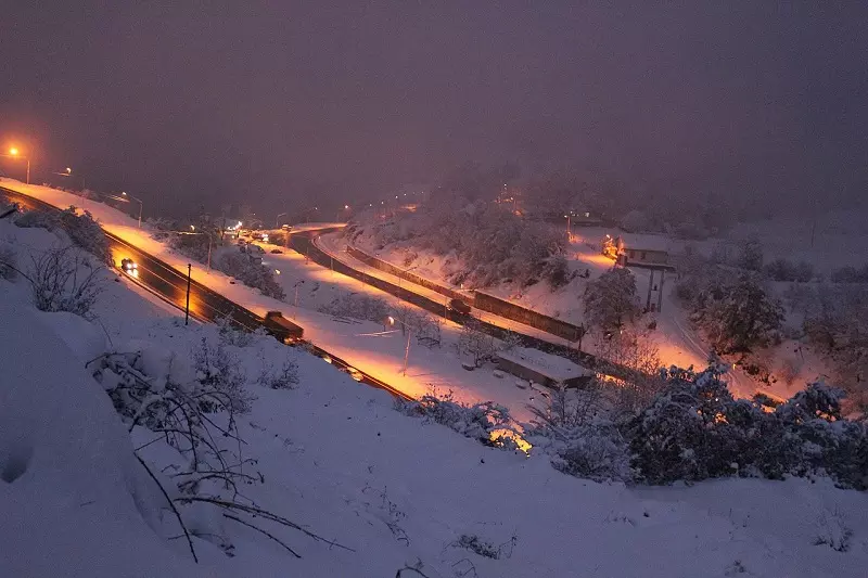 غروب زیبای زمستانی در گردنه حیران آستارا واقع در استان گیلان