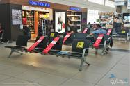 علامت گذاری صندلی‌های سالن انتظار فرودگاه آنتالیا برای حفظ فاصله اجتماعی