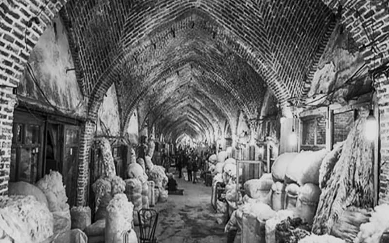 عکسی قدیمی از بازار تبریز