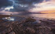 دریاچه ارومیه بعد از غروب آفتاب