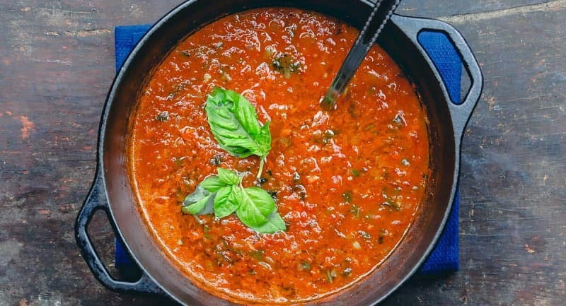طرز تهیه سوپ گوجه و ریحان