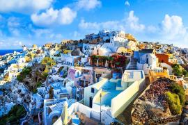 با تور مجازی به جزیره سانتورینی یونان سفر کنید